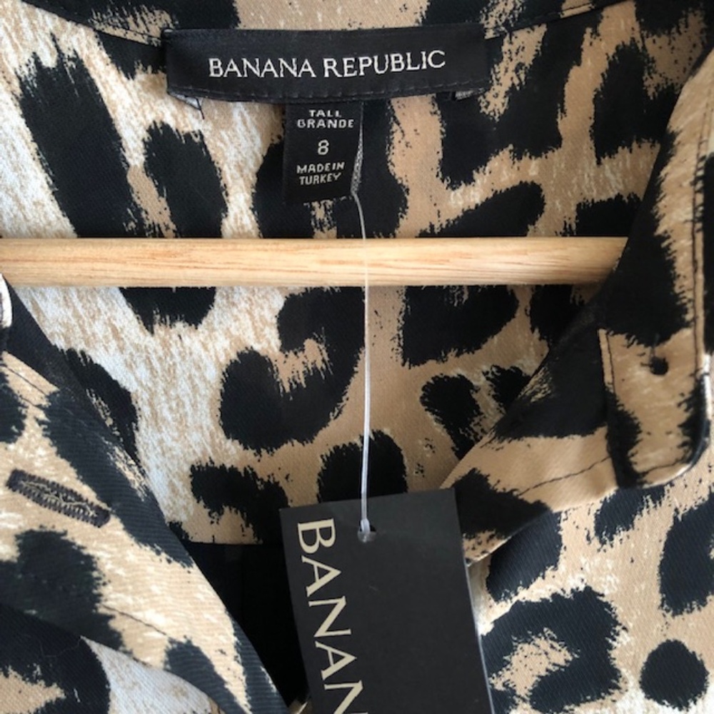 Banana Republic Leopard Print Maxi Shirtdress | NWT - Picture 6 of 7